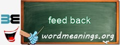 WordMeaning blackboard for feed back